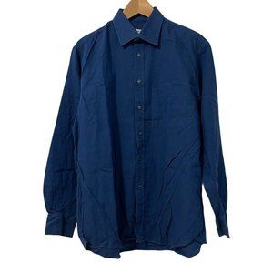 Mino Lombardi Italia Men's Blue Button Up Shirt 16 1/2